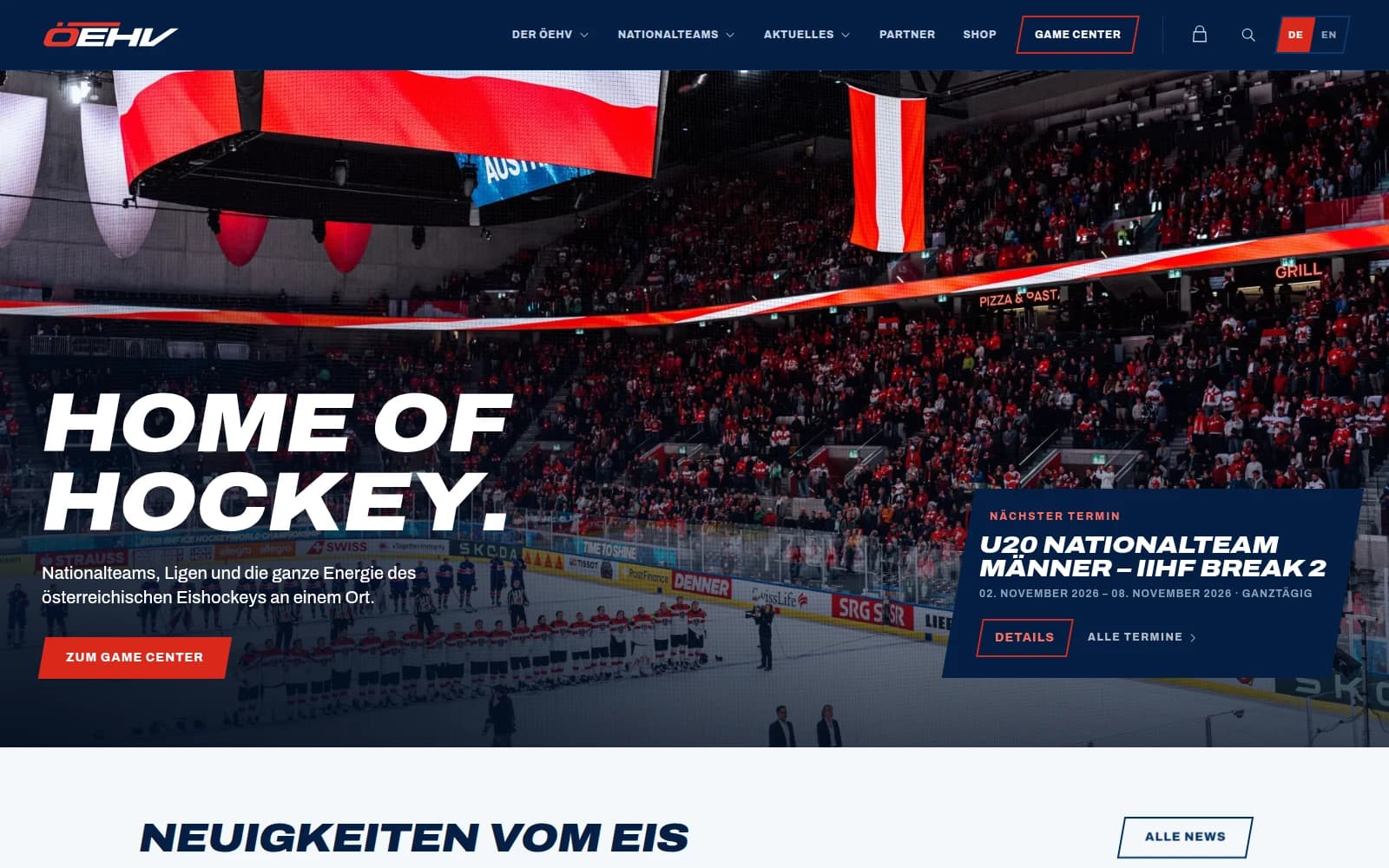 Die neue Plattform eishockey.at